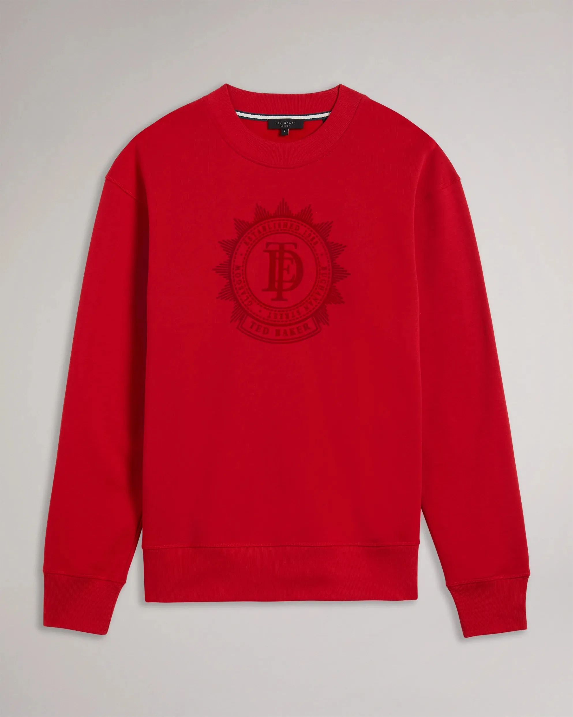 Ted Baker Aye Long Sleeve Relaxed Graphic Sweatshirt | Red